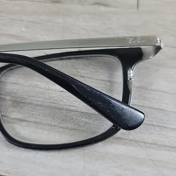 Ray-Ban Eyeglasses Mens RB 6373M 2502 52-20-145 Black Silver FRAMES‎ ONLY - Picture 7 of 11